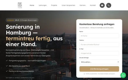 Startseite von Timms Team